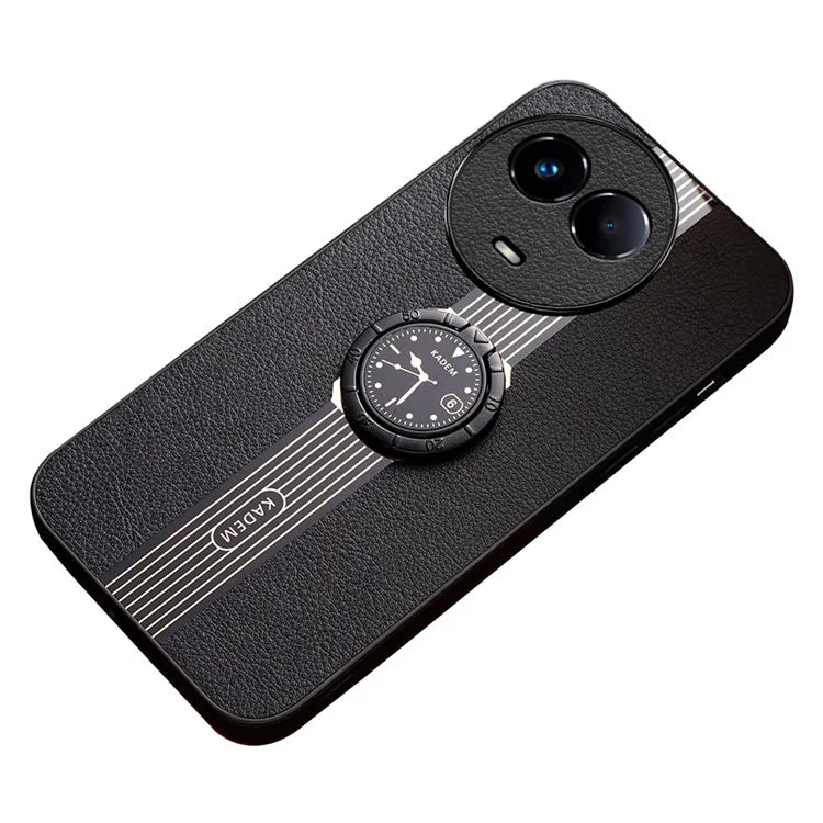 KADEM For Realme 11 5G (Global) / 11x 5G / Narzo 60 5G Case Ring Kickstand PU+TPU+Acrylic Slim Phone Cover