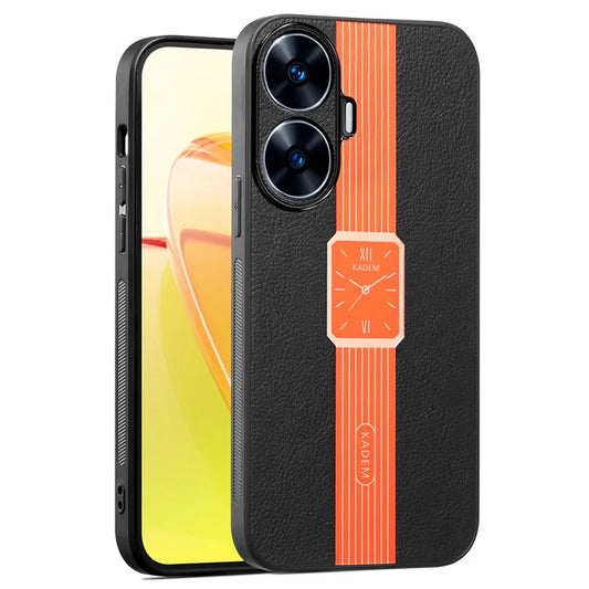 KADEM For Realme C55 / Narzo N55 4G Case Watch Pattern Electroplating PU+Acrylic+TPU Phone Cover
