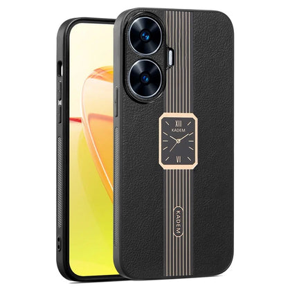 KADEM For Realme C55 / Narzo N55 4G Case Watch Pattern Electroplating PU+Acrylic+TPU Phone Cover