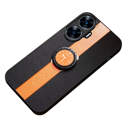 KADEM For Realme C55 / Narzo N55 4G Cover PU+Acrylic+TPU Back Shell Cell Phone Case