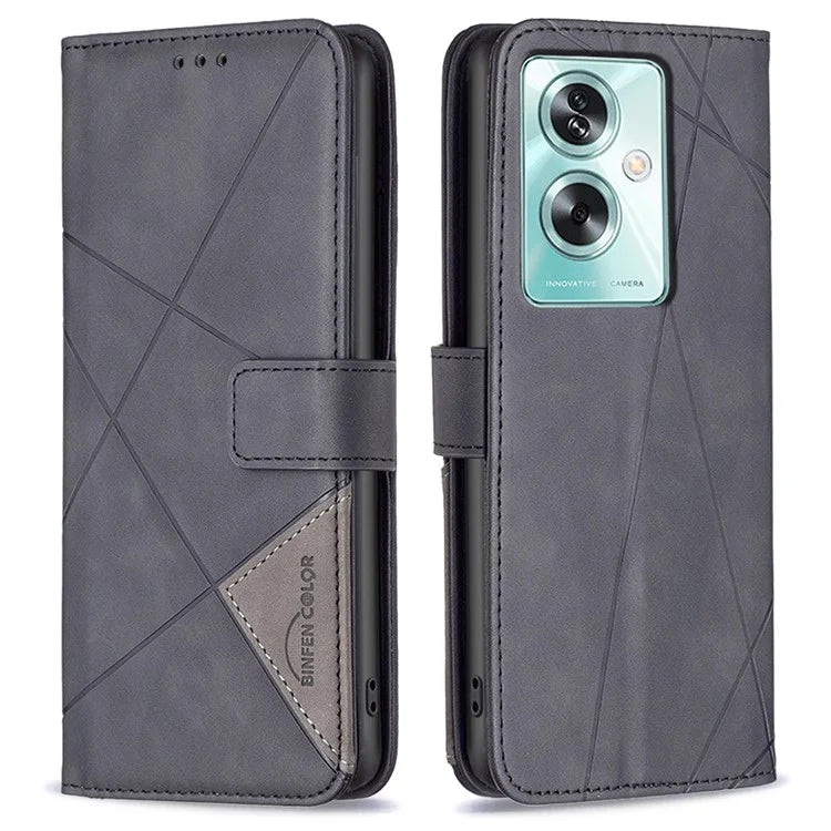 BINFEN COLOR BF05 For Oppo A79 5G / A2 5G Case Flip Stand PU Leather Wallet Phone Shell