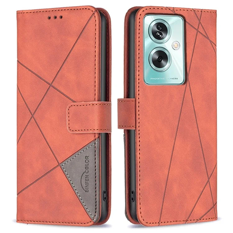BINFEN COLOR BF05 For Oppo A79 5G / A2 5G Case Flip Stand PU Leather Wallet Phone Shell