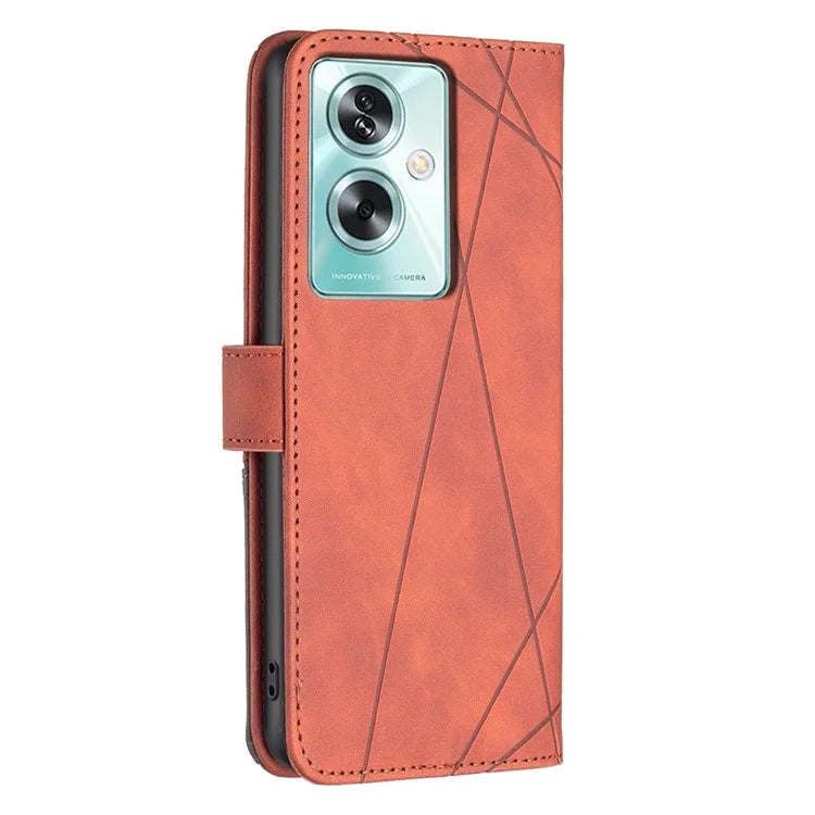 BINFEN COLOR BF05 For Oppo A79 5G / A2 5G Case Flip Stand PU Leather Wallet Phone Shell