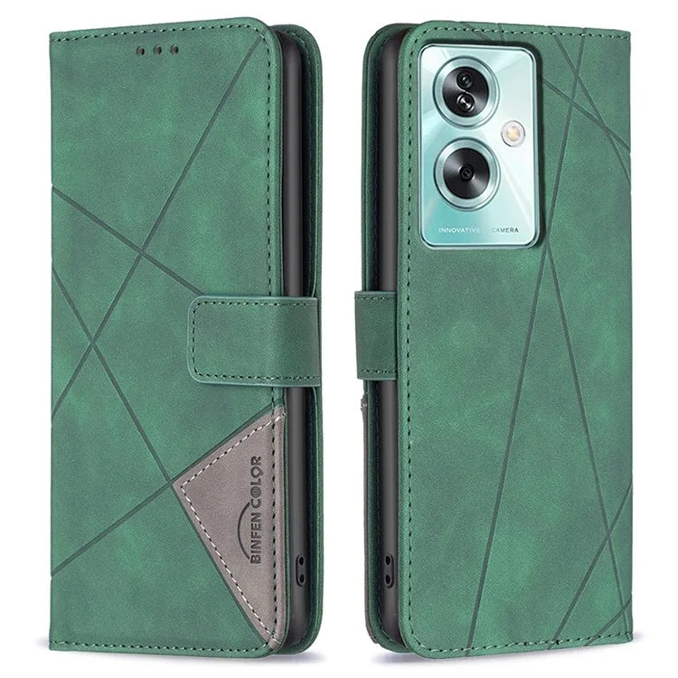 BINFEN COLOR BF05 For Oppo A79 5G / A2 5G Case Flip Stand PU Leather Wallet Phone Shell