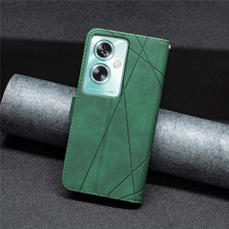 BINFEN COLOR BF05 For Oppo A79 5G / A2 5G Case Flip Stand PU Leather Wallet Phone Shell