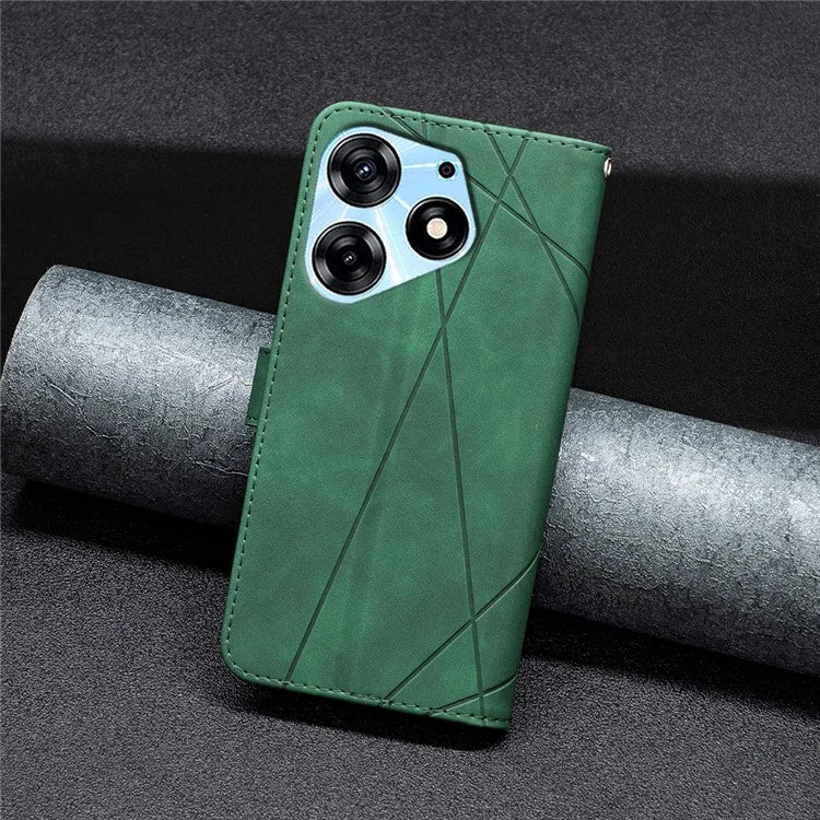 BINFEN COLOR BF05 For Transsion Tecno Spark 10 Pro Case Imprinted Wallet PU Leather Phone Shell