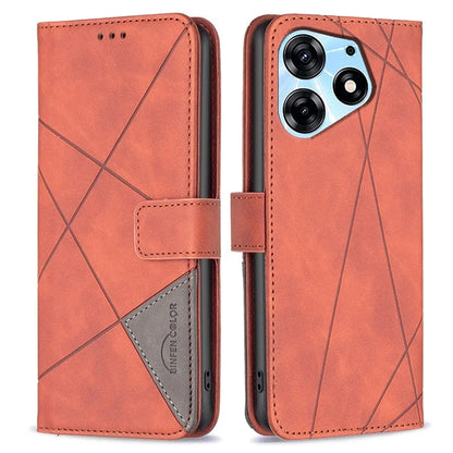 BINFEN COLOR BF05 For Transsion Tecno Spark 10 Pro Case Imprinted Wallet PU Leather Phone Shell