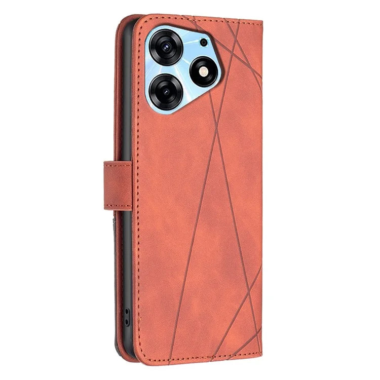 BINFEN COLOR BF05 For Transsion Tecno Spark 10 Pro Case Imprinted Wallet PU Leather Phone Shell
