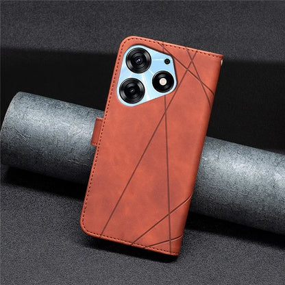 BINFEN COLOR BF05 For Transsion Tecno Spark 10 Pro Case Imprinted Wallet PU Leather Phone Shell