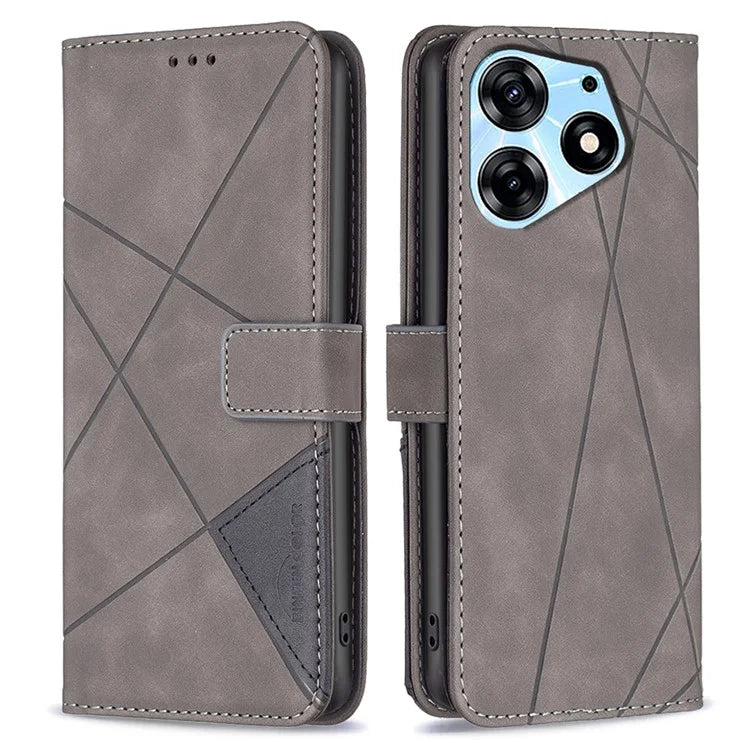 BINFEN COLOR BF05 For Transsion Tecno Spark 10 Pro Case Imprinted Wallet PU Leather Phone Shell