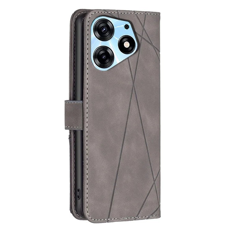 BINFEN COLOR BF05 For Transsion Tecno Spark 10 Pro Case Imprinted Wallet PU Leather Phone Shell