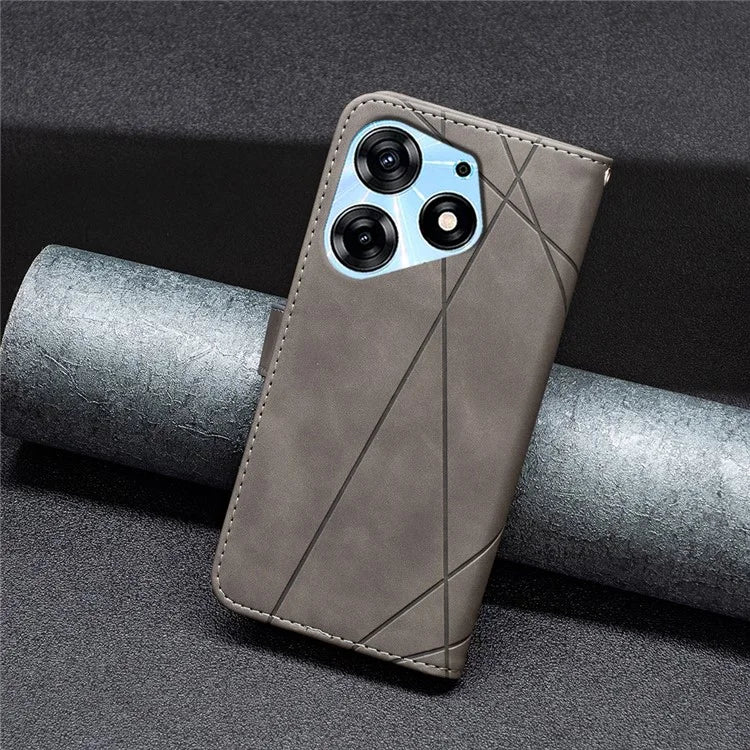 BINFEN COLOR BF05 For Transsion Tecno Spark 10 Pro Case Imprinted Wallet PU Leather Phone Shell