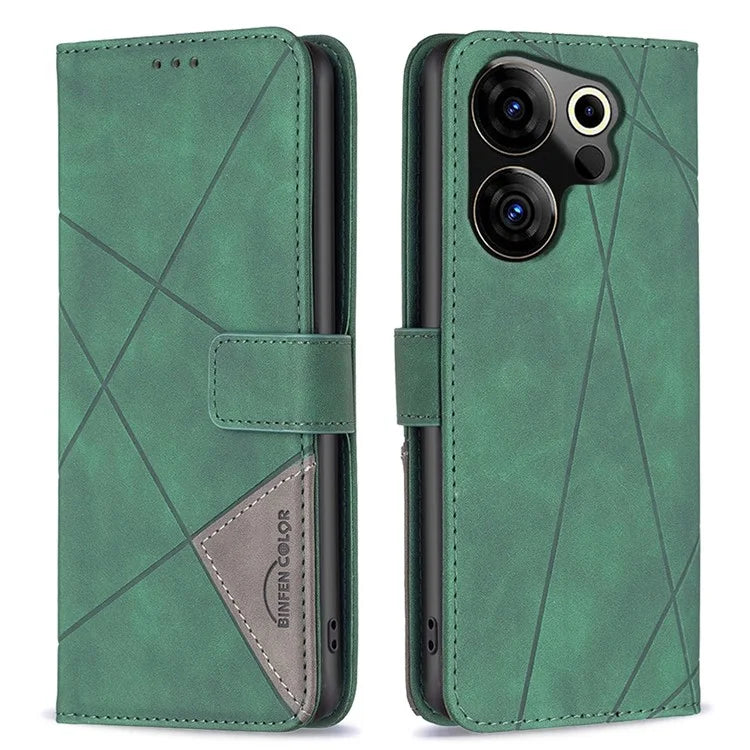 BINFEN COLOR BF05 For Transsion Tecno Camon 20 Premier 5G Case PU Leather Imprinted Phone Cover