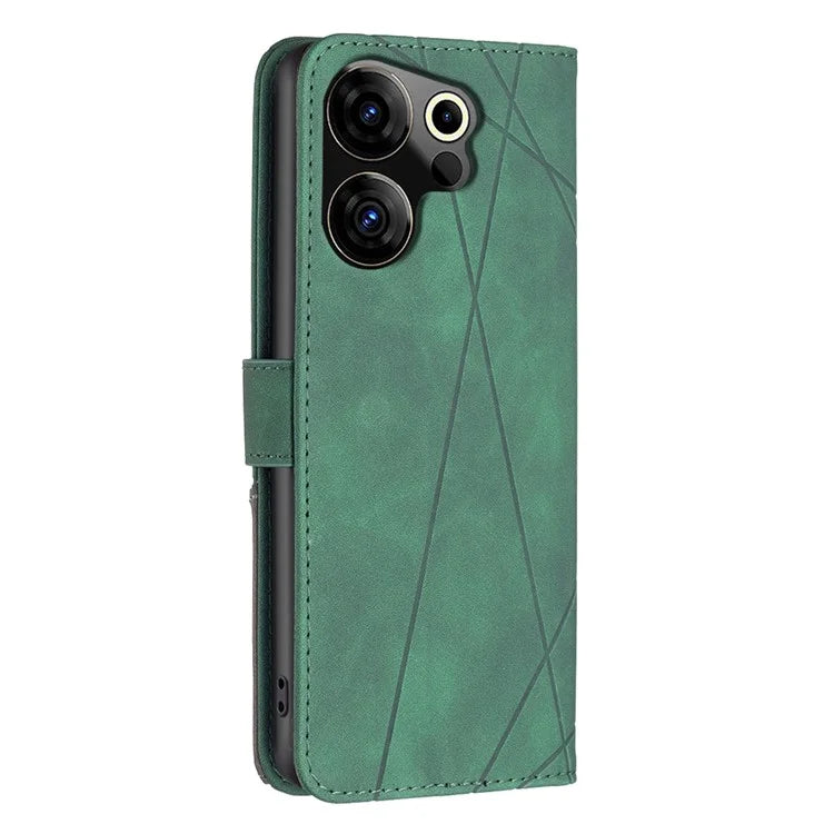 BINFEN COLOR BF05 For Transsion Tecno Camon 20 Premier 5G Case PU Leather Imprinted Phone Cover