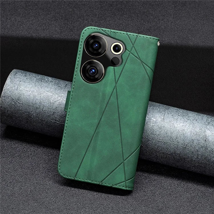 BINFEN COLOR BF05 For Transsion Tecno Camon 20 Premier 5G Case PU Leather Imprinted Phone Cover