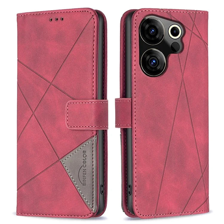 BINFEN COLOR BF05 For Transsion Tecno Camon 20 Premier 5G Case PU Leather Imprinted Phone Cover