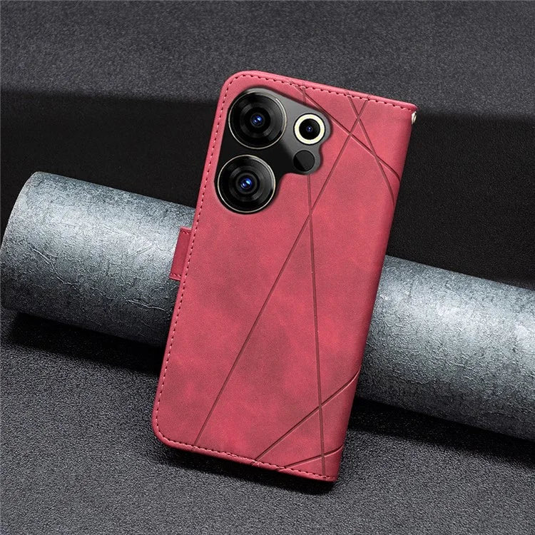 BINFEN COLOR BF05 For Transsion Tecno Camon 20 Premier 5G Case PU Leather Imprinted Phone Cover