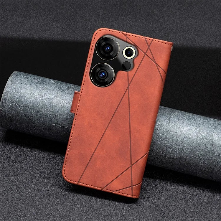 BINFEN COLOR BF05 For Transsion Tecno Camon 20 Premier 5G Case PU Leather Imprinted Phone Cover