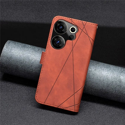 BINFEN COLOR BF05 For Transsion Tecno Camon 20 Premier 5G Case PU Leather Imprinted Phone Cover