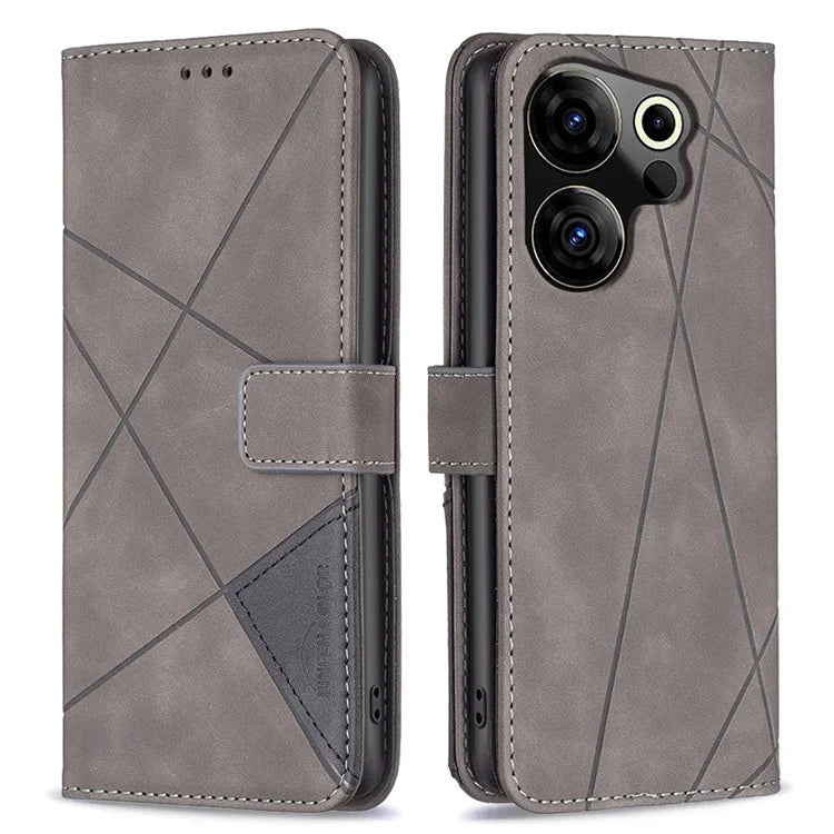 BINFEN COLOR BF05 For Transsion Tecno Camon 20 Premier 5G Case PU Leather Imprinted Phone Cover