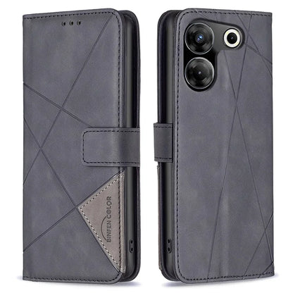 BINFEN COLOR BF05 For Transsion Tecno Camon 20 Pro 5G Case PU Leather Wallet Stand Phone Cover