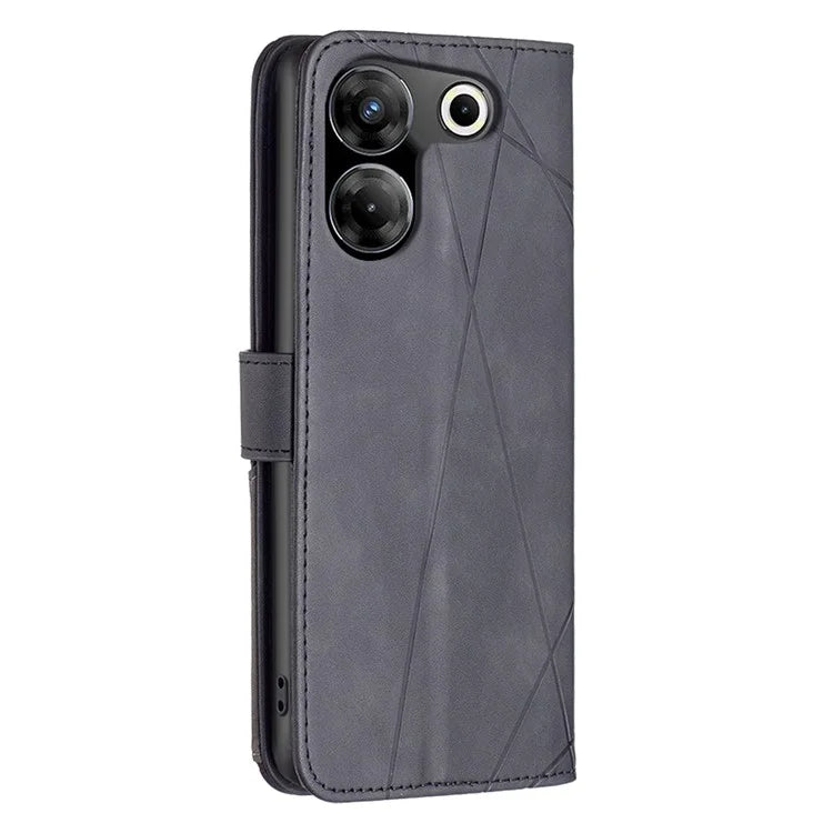 BINFEN COLOR BF05 For Transsion Tecno Camon 20 Pro 5G Case PU Leather Wallet Stand Phone Cover