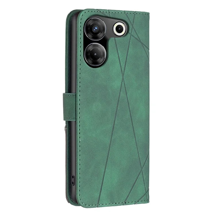 BINFEN COLOR BF05 For Transsion Tecno Camon 20 Pro 5G Case PU Leather Wallet Stand Phone Cover