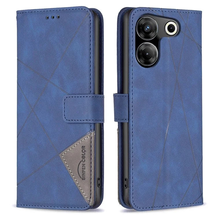 BINFEN COLOR BF05 For Transsion Tecno Camon 20 Pro 5G Case PU Leather Wallet Stand Phone Cover
