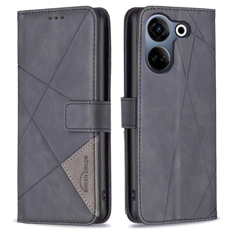 BINFEN COLOR BF05 For Transsion Tecno Camon 20 4G / 20 Pro 4G Case PU Leather Anti-fall Phone Cover