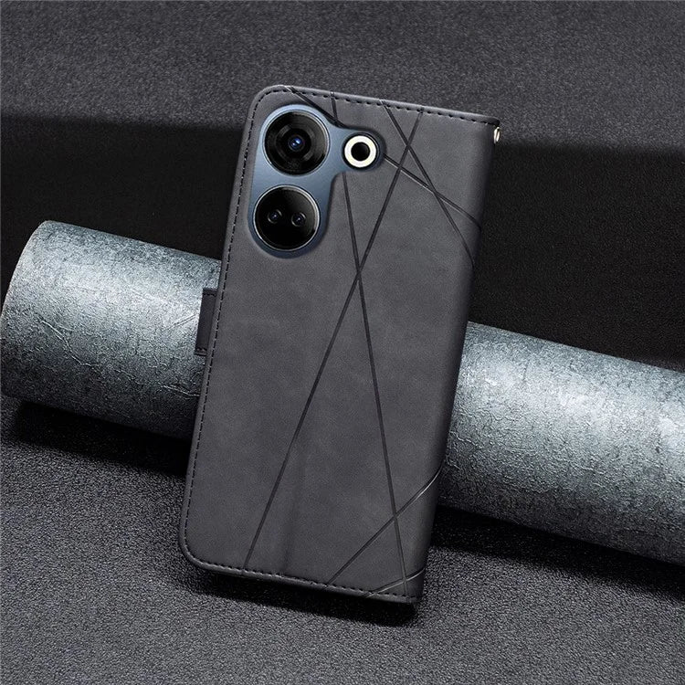 BINFEN COLOR BF05 For Transsion Tecno Camon 20 4G / 20 Pro 4G Case PU Leather Anti-fall Phone Cover