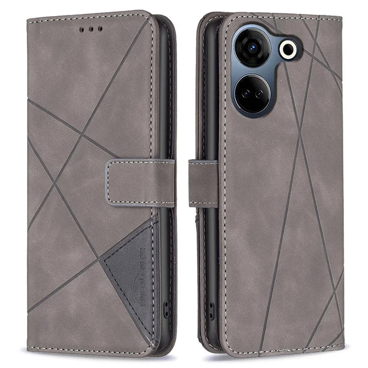 BINFEN COLOR BF05 For Transsion Tecno Camon 20 4G / 20 Pro 4G Case PU Leather Anti-fall Phone Cover