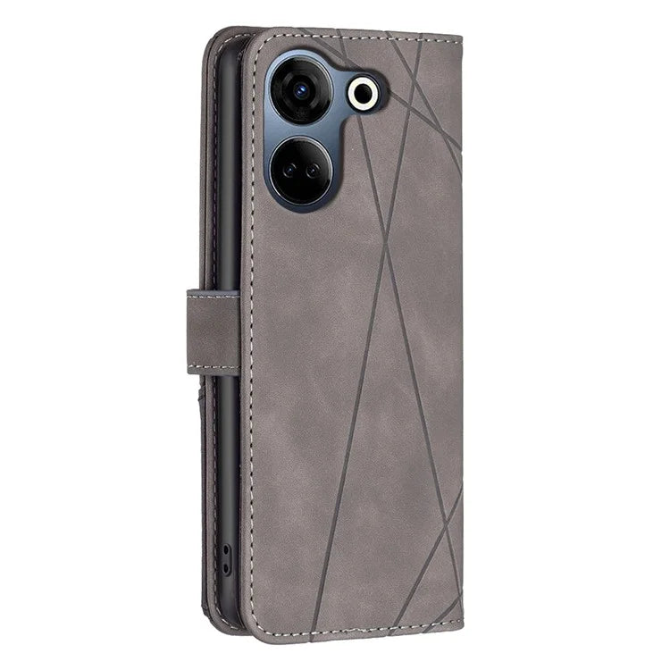 BINFEN COLOR BF05 For Transsion Tecno Camon 20 4G / 20 Pro 4G Case PU Leather Anti-fall Phone Cover