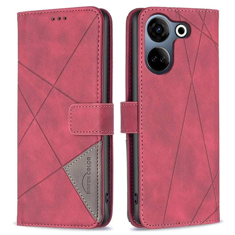 BINFEN COLOR BF05 For Transsion Tecno Camon 20 4G / 20 Pro 4G Case PU Leather Anti-fall Phone Cover