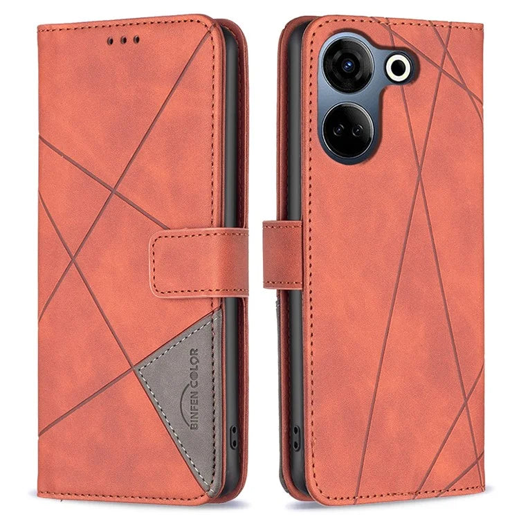 BINFEN COLOR BF05 For Transsion Tecno Camon 20 4G / 20 Pro 4G Case PU Leather Anti-fall Phone Cover