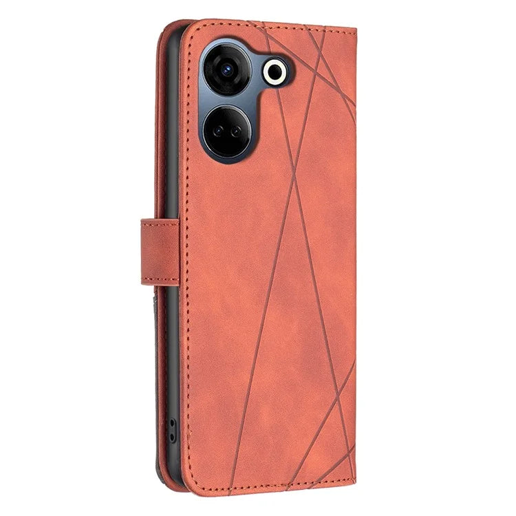 BINFEN COLOR BF05 For Transsion Tecno Camon 20 4G / 20 Pro 4G Case PU Leather Anti-fall Phone Cover