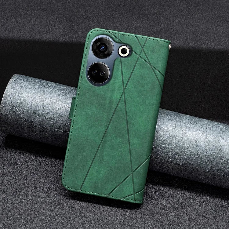 BINFEN COLOR BF05 For Transsion Tecno Camon 20 4G / 20 Pro 4G Case PU Leather Anti-fall Phone Cover