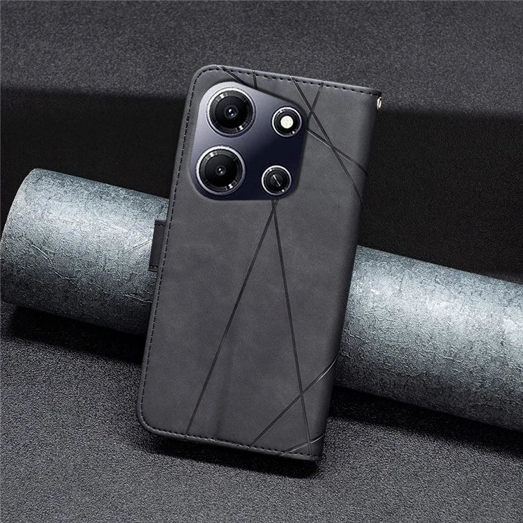 BINFEN COLOR BF05 For Transsion Infinix Note 30i 4G Case PU Leather Wallet Imprinted Phone Cover