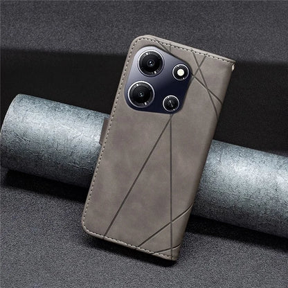 BINFEN COLOR BF05 For Transsion Infinix Note 30i 4G Case PU Leather Wallet Imprinted Phone Cover