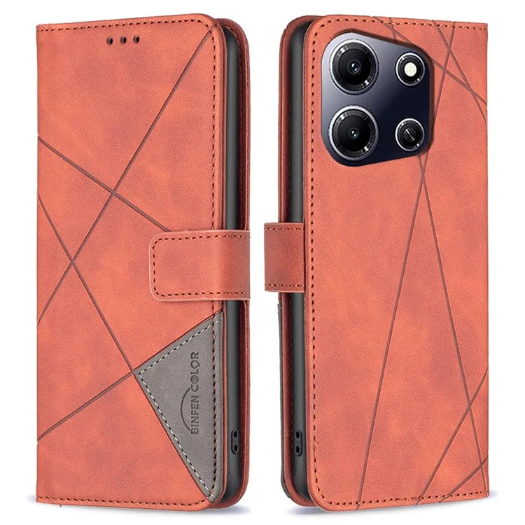BINFEN COLOR BF05 For Transsion Infinix Note 30i 4G Case PU Leather Wallet Imprinted Phone Cover