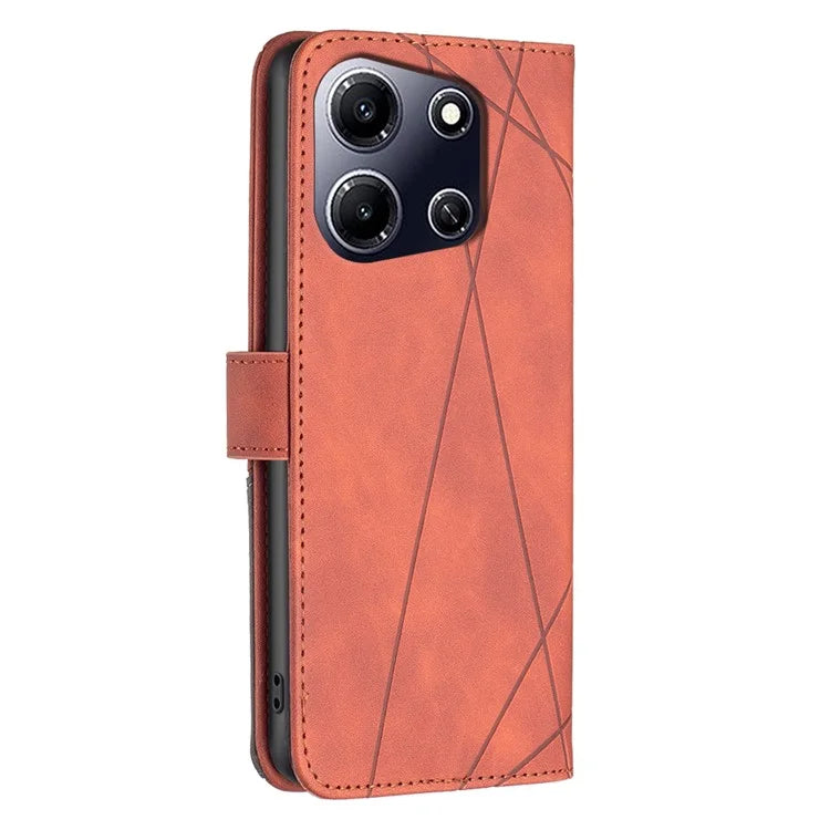 BINFEN COLOR BF05 For Transsion Infinix Note 30i 4G Case PU Leather Wallet Imprinted Phone Cover