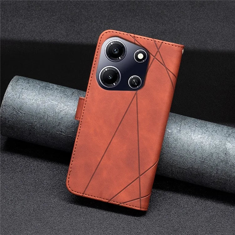 BINFEN COLOR BF05 For Transsion Infinix Note 30i 4G Case PU Leather Wallet Imprinted Phone Cover