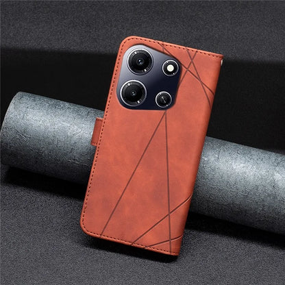 BINFEN COLOR BF05 For Transsion Infinix Note 30i 4G Case PU Leather Wallet Imprinted Phone Cover