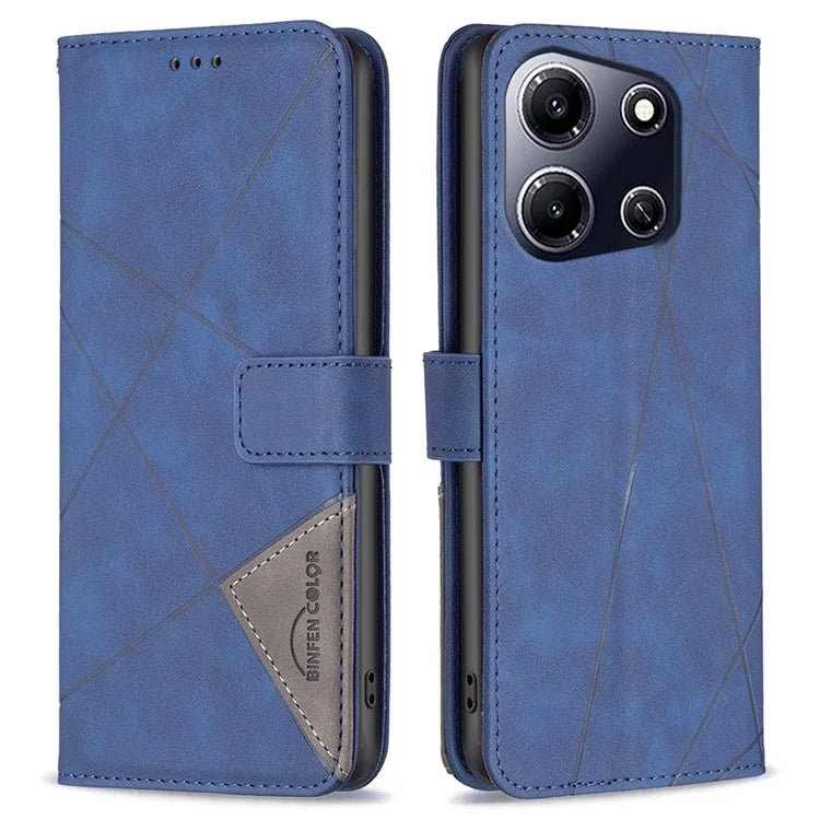 BINFEN COLOR BF05 For Transsion Infinix Note 30i 4G Case PU Leather Wallet Imprinted Phone Cover