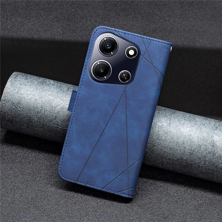 BINFEN COLOR BF05 For Transsion Infinix Note 30i 4G Case PU Leather Wallet Imprinted Phone Cover