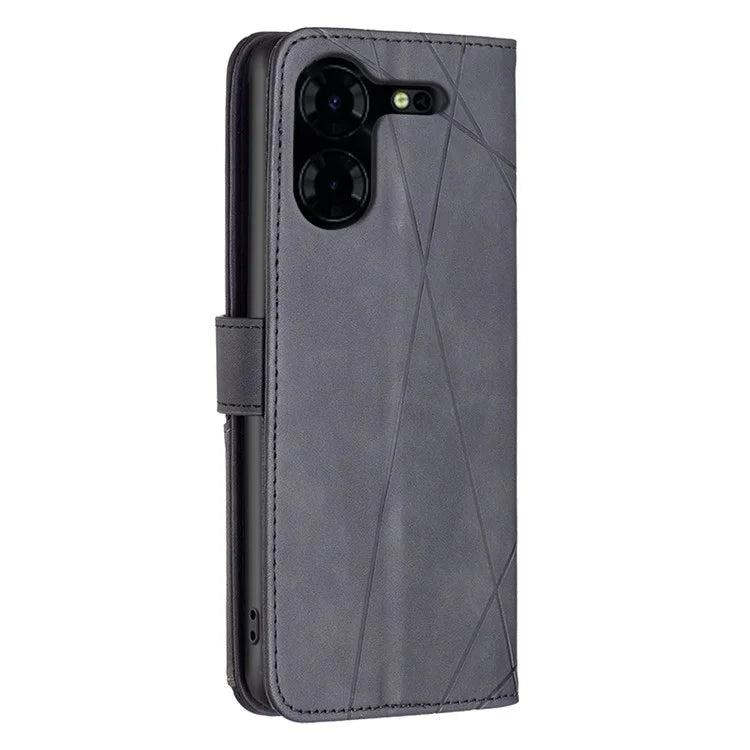 BINFEN COLOR BF05 For Transsion Tecno Pova 5 Pro 5G Case PU Leather Flip Stand Phone Shell