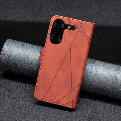 BINFEN COLOR BF05 For Transsion Tecno Pova 5 Pro 5G Case PU Leather Flip Stand Phone Shell