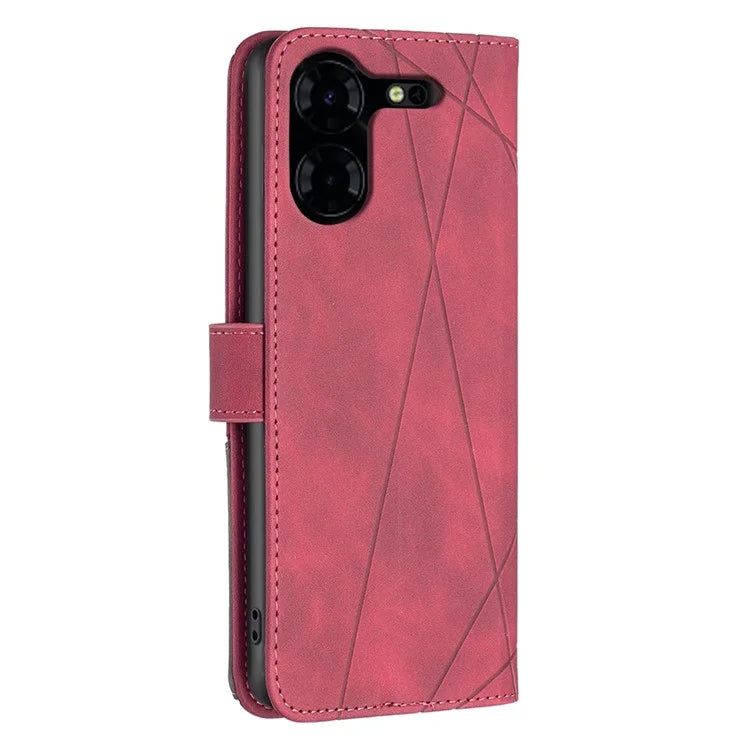 BINFEN COLOR BF05 For Transsion Tecno Pova 5 Pro 5G Case PU Leather Flip Stand Phone Shell