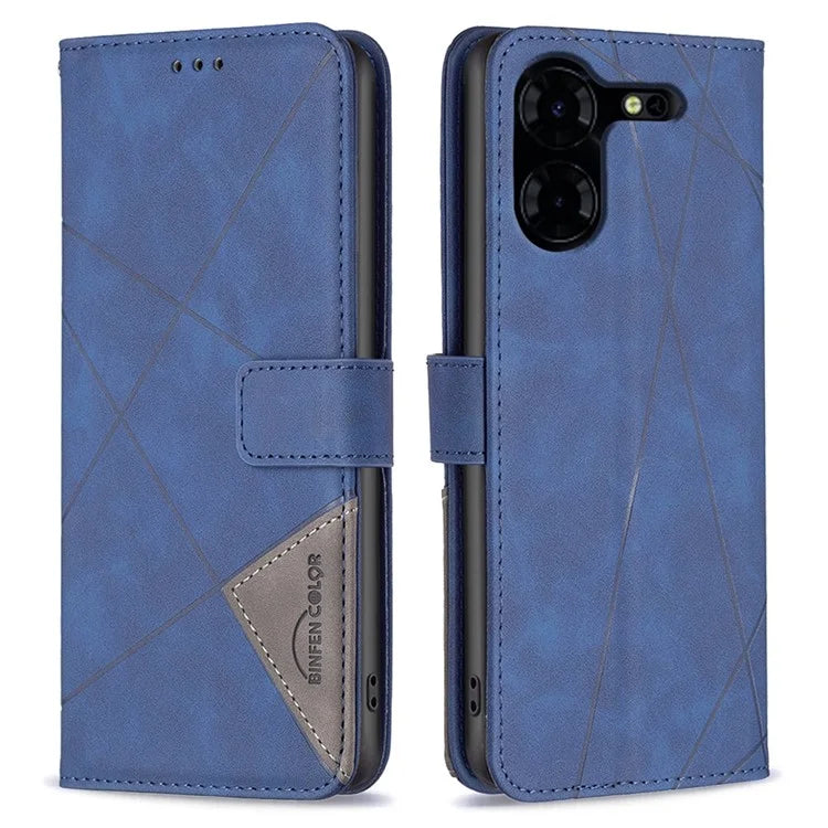 BINFEN COLOR BF05 For Transsion Tecno Pova 5 Pro 5G Case PU Leather Flip Stand Phone Shell