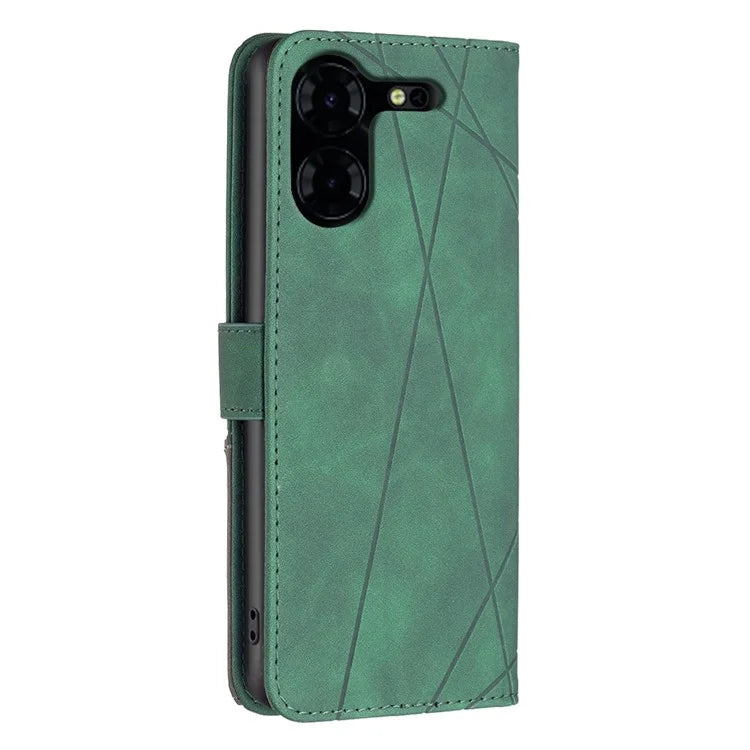 BINFEN COLOR BF05 For Transsion Tecno Pova 5 Pro 5G Case PU Leather Flip Stand Phone Shell