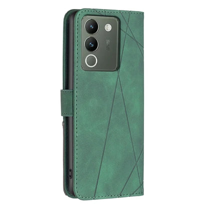 BINFEN COLOR BF05 For vivo Y200 (India) 5G Case Imprinted Wallet Shockproof PU Leather Phone Shell
